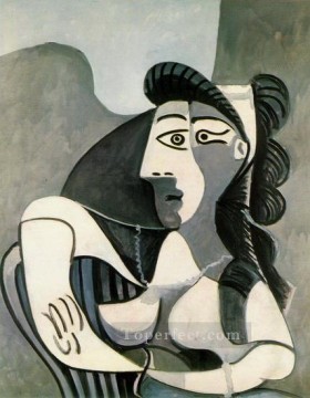 Mujer en un sillón Busto cubista de 1962 Pablo Picasso Pinturas al óleo